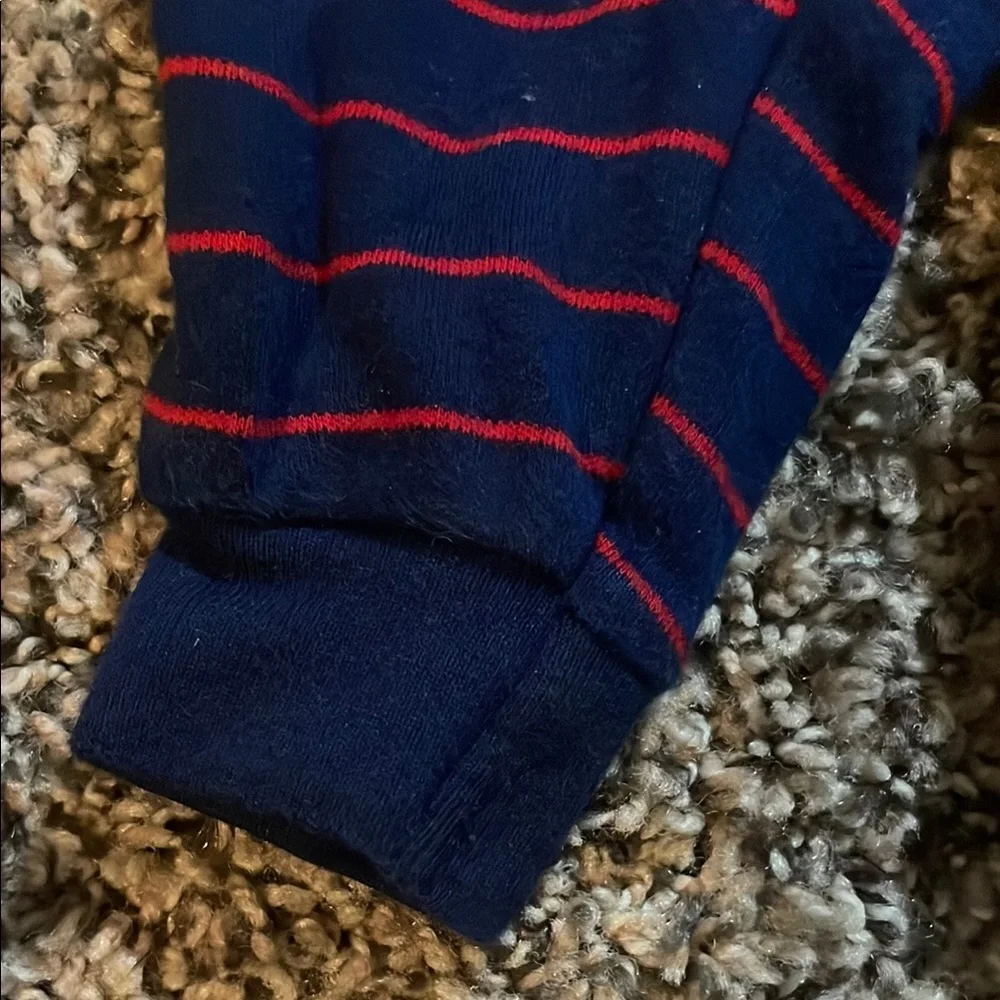 Child of Mine Navy and Red Striped Matching Set